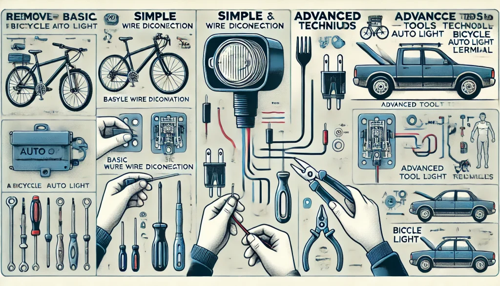 自転車のオートライト端子の外し方：基本と応用