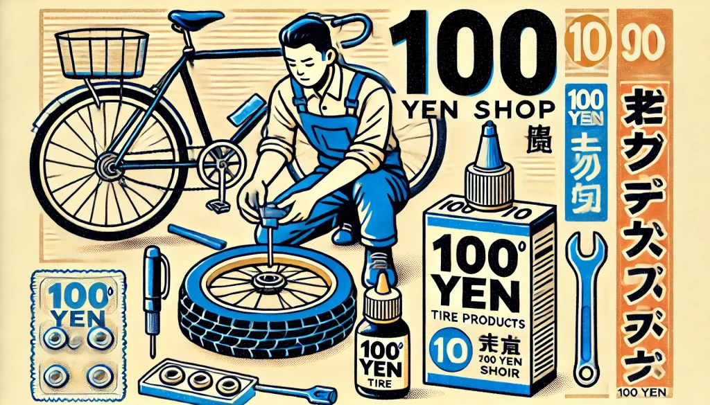 自転車タイヤのひび割れを100均商品で補修する方法