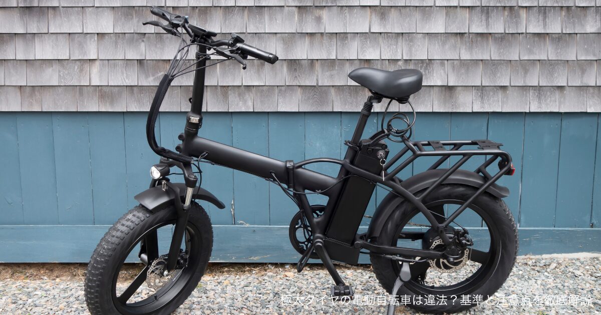 極太タイヤの電動自転車は違法？基準と注意点を徹底解説