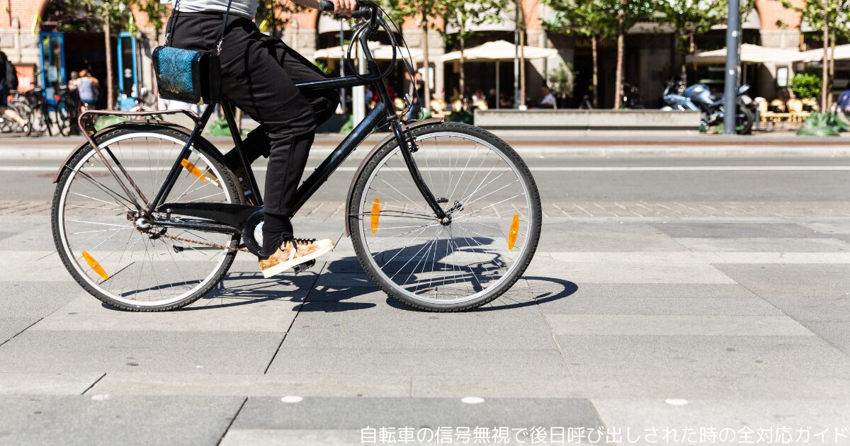 自転車の信号無視で後日呼び出しされた時の全対応ガイド