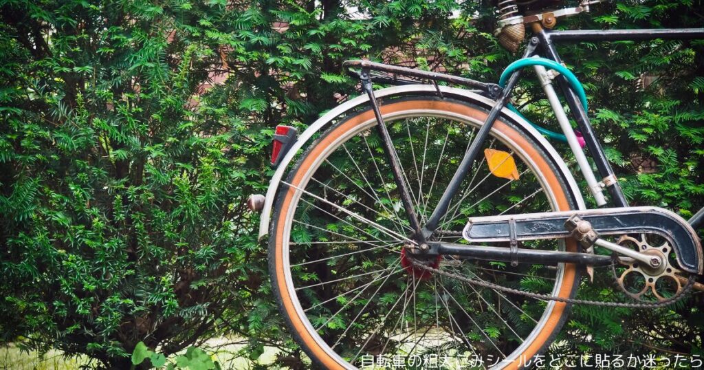 自転車の粗大ごみシールをどこに貼るか迷ったら
