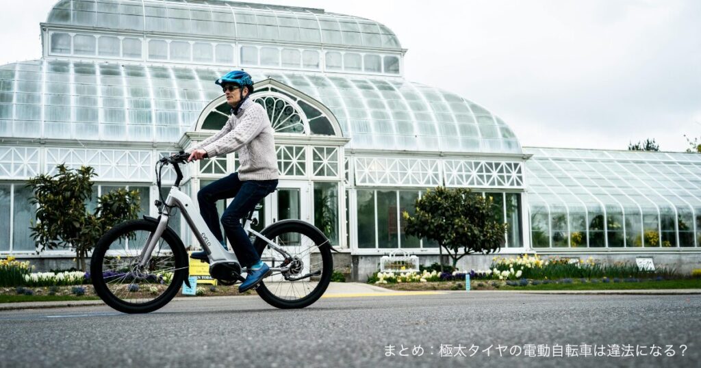 まとめ：極太タイヤの電動自転車は違法になる？