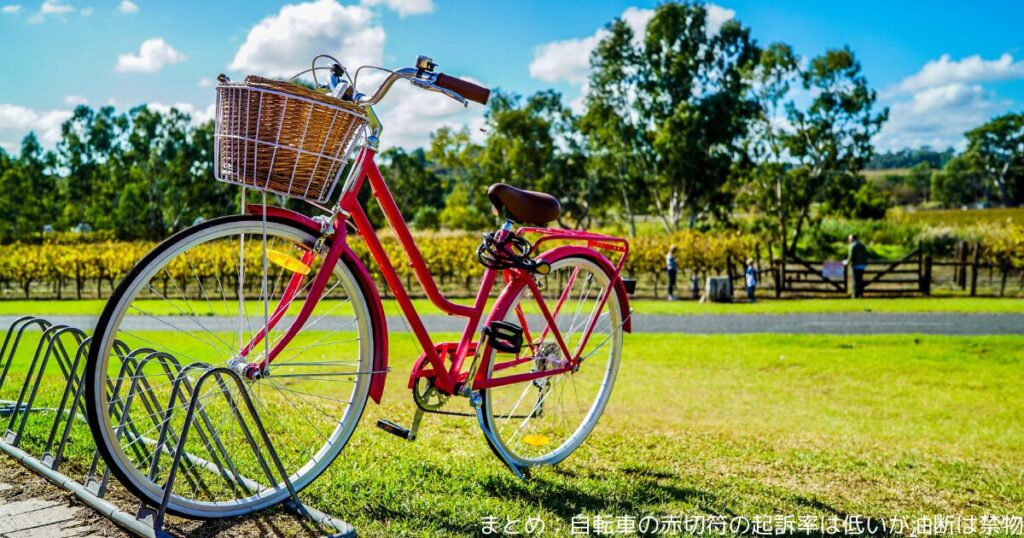まとめ：自転車の赤切符の起訴率は低いが油断は禁物