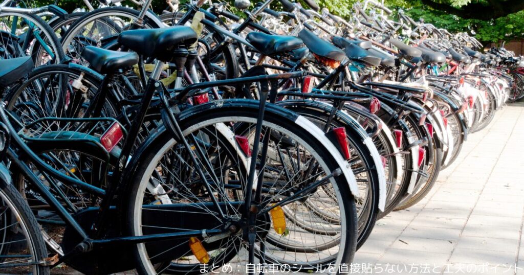 まとめ：自転車のシールを直接貼らない方法と工夫のポイント