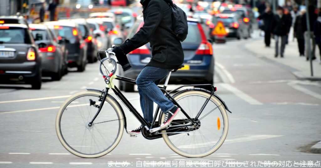 まとめ：自転車の信号無視で後日呼び出しされた時の対応と注意点