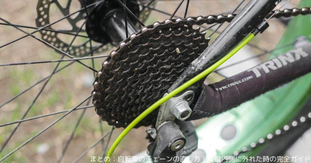 まとめ：自転車のチェーンの直し方｜後輪内側に外れた時の完全ガイド