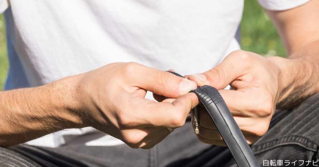 自転車のチューブが一部だけ膨らむ時の対処法は？