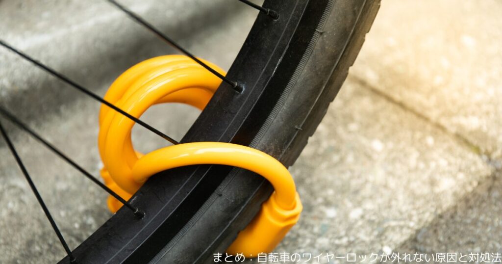 まとめ：自転車のワイヤーロックが外れない原因と対処法
