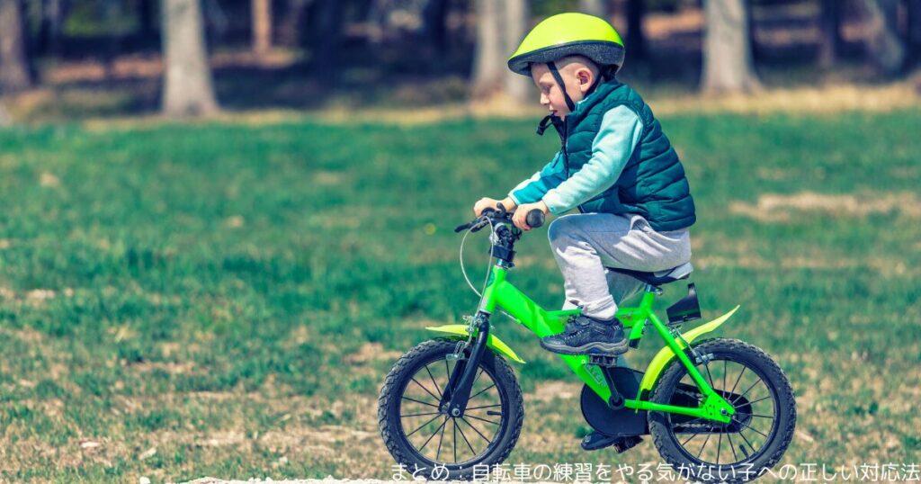 まとめ：自転車の練習をやる気がない子への正しい対応法