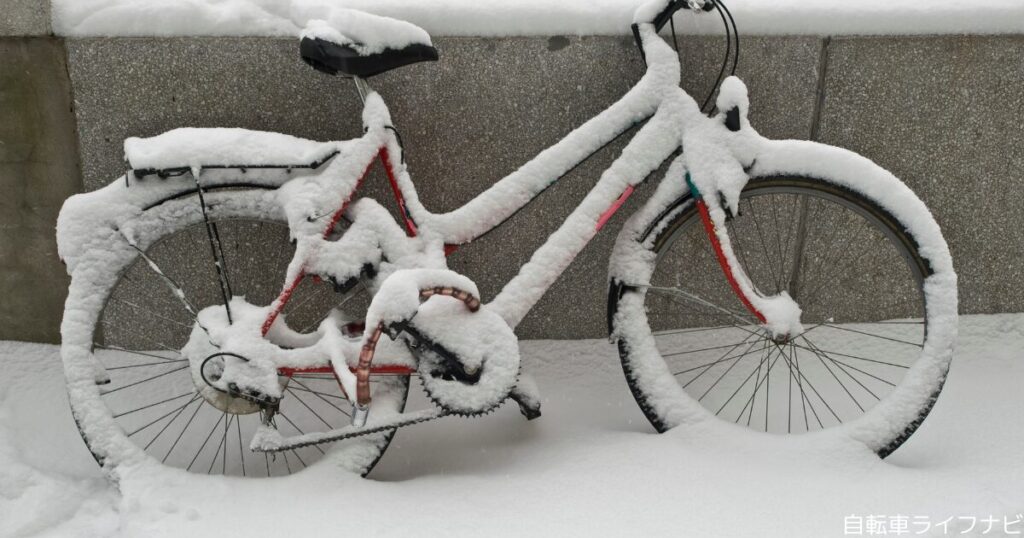 雪国で自転車小屋はNG？