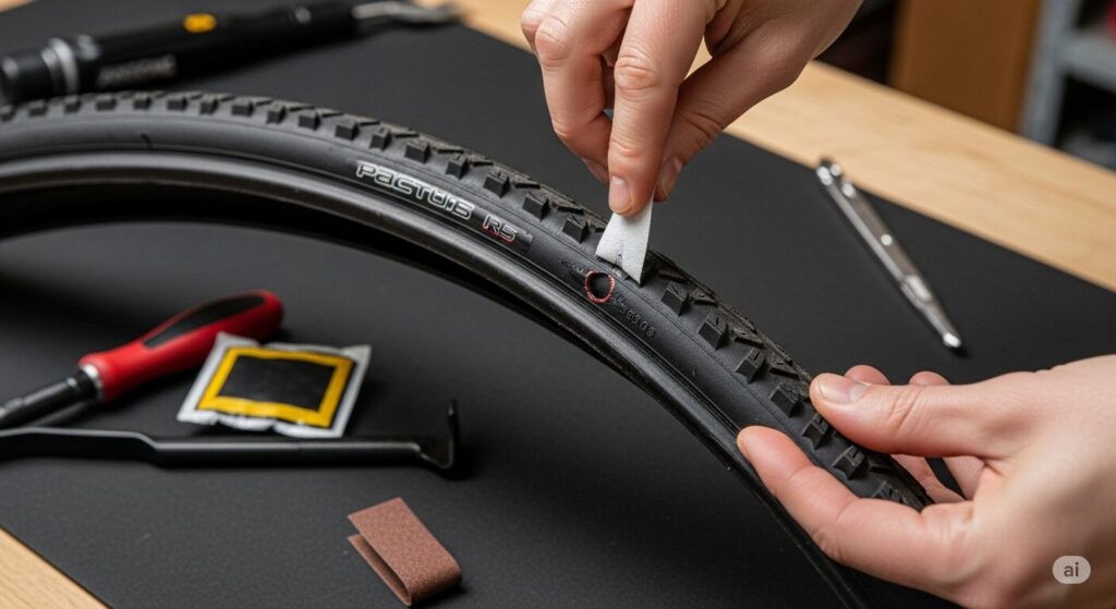 自転車のタイヤの穴埋め方法は?