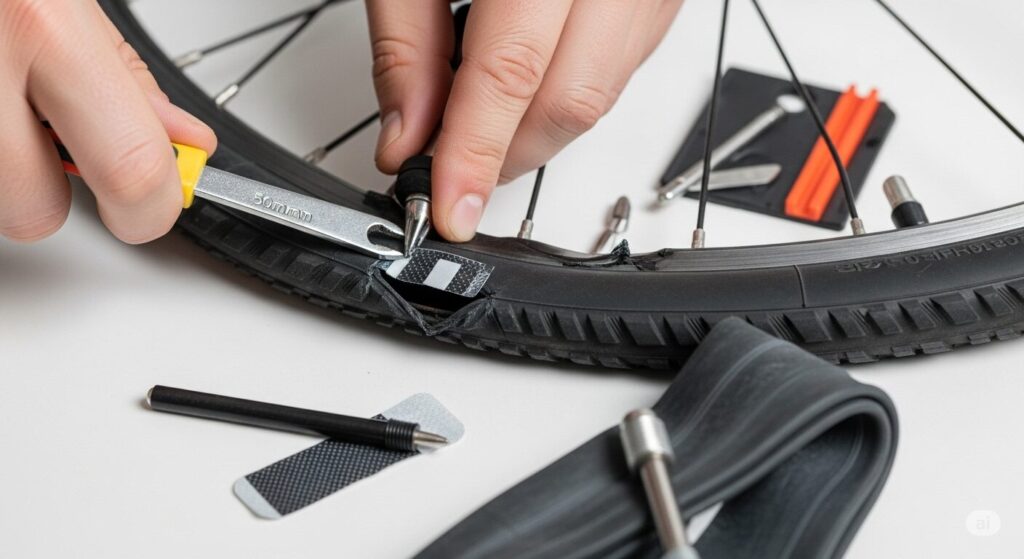 自転車のタイヤの穴埋め方法は?