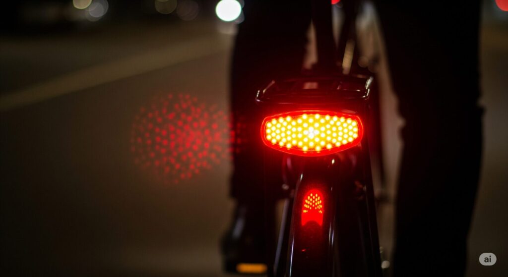 自転車のテールライトを点滅させるのは違法？