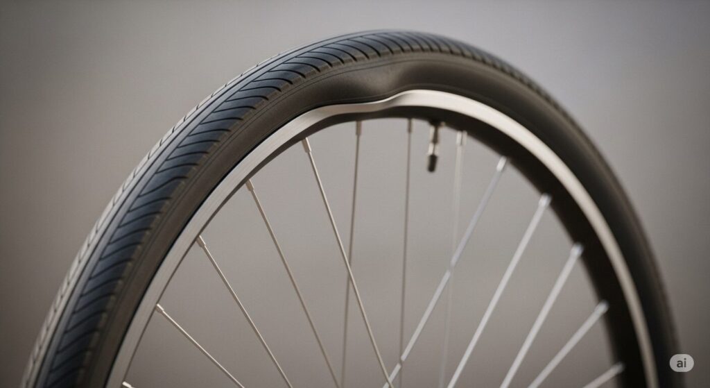 自転車のタイヤの膨らみはどうすれば直る?