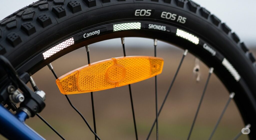 自転車のタイヤの反射板が取れたままは法的にまずい?