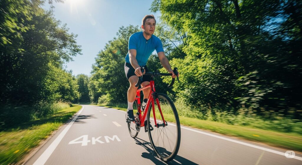 4kmは自転車で何分?