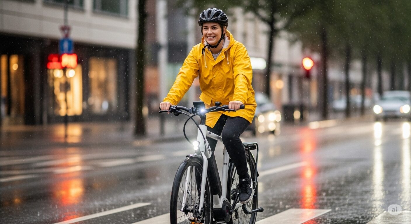 自転車で傘をスマートに持ち運ぶ！ホルダーなしの快適アイデア