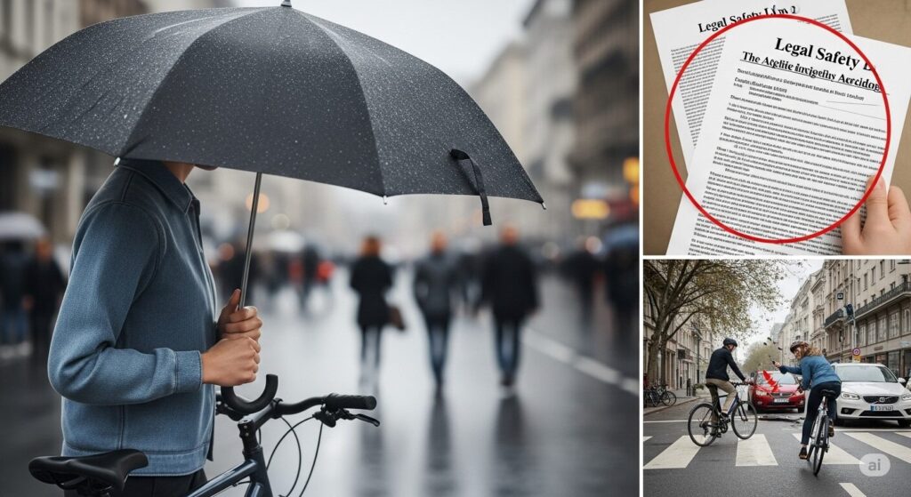 自転車で傘をスマートに持ち運ぶ!ホルダーなしの快適アイデア