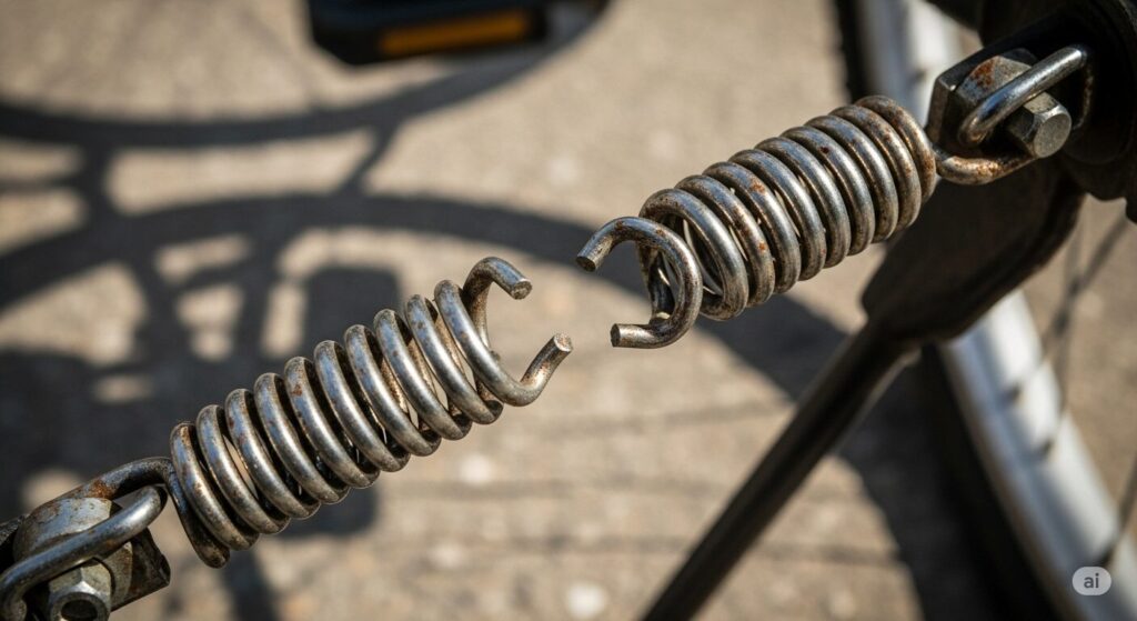自転車スタンドのバネは100均で直せる?代用品と交換方法