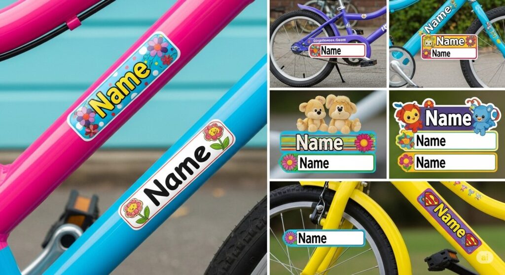 自転車の名前シール、100均で賢く準備!