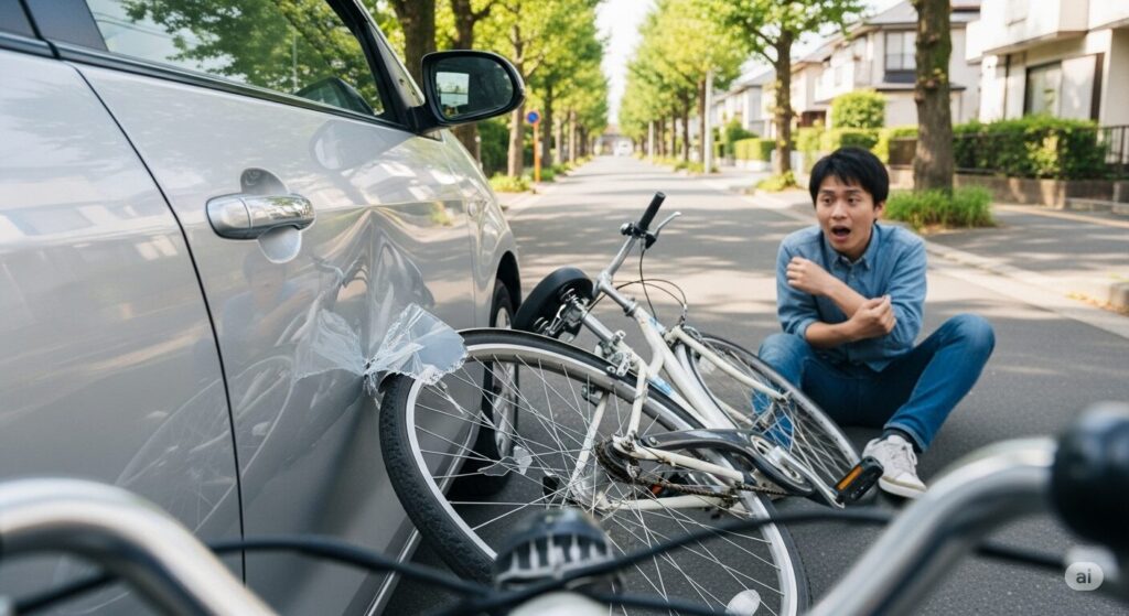 止まってる車に自転車でぶつけた!修理代の相場と全対処法