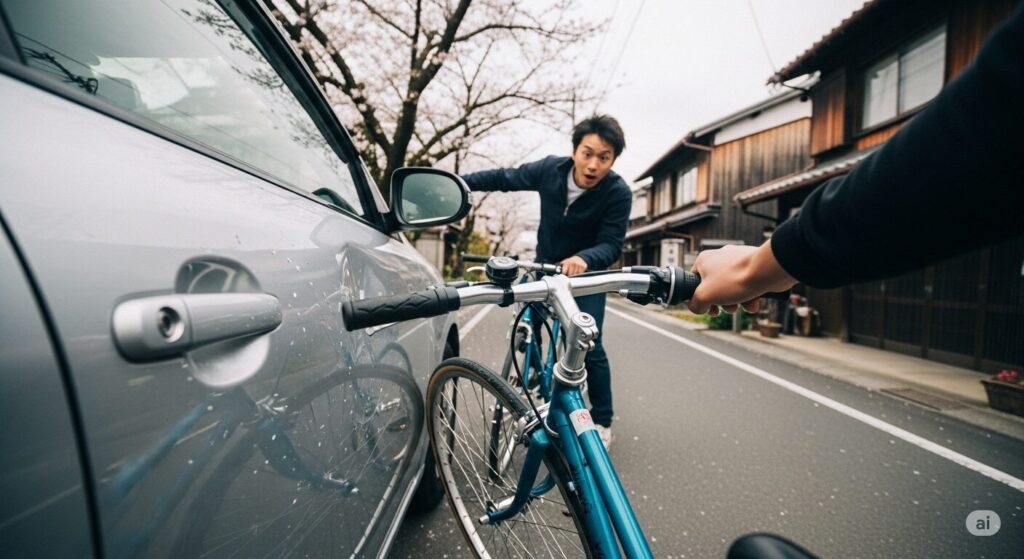 止まってる車に自転車でぶつけた!修理代の相場と全対処法