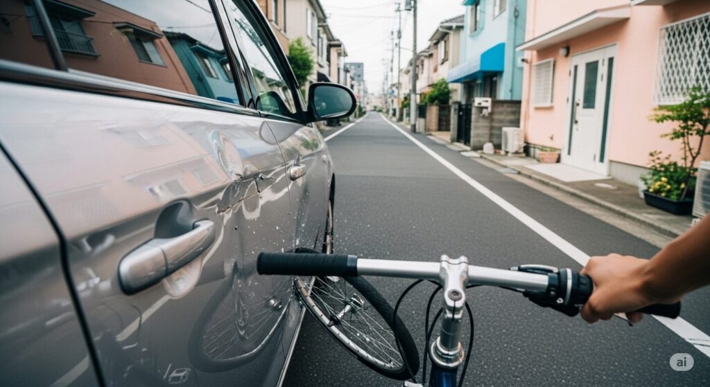 止まってる車に自転車でぶつけた!修理代の相場と全対処法