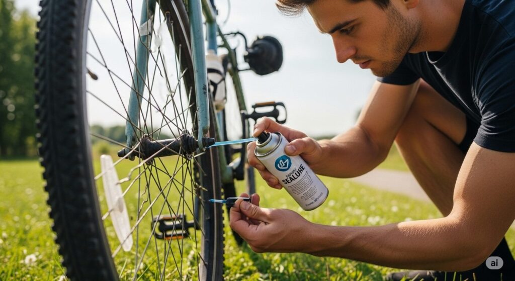自転車のパンク修理剤!パッチ・スプレー・100均を比較