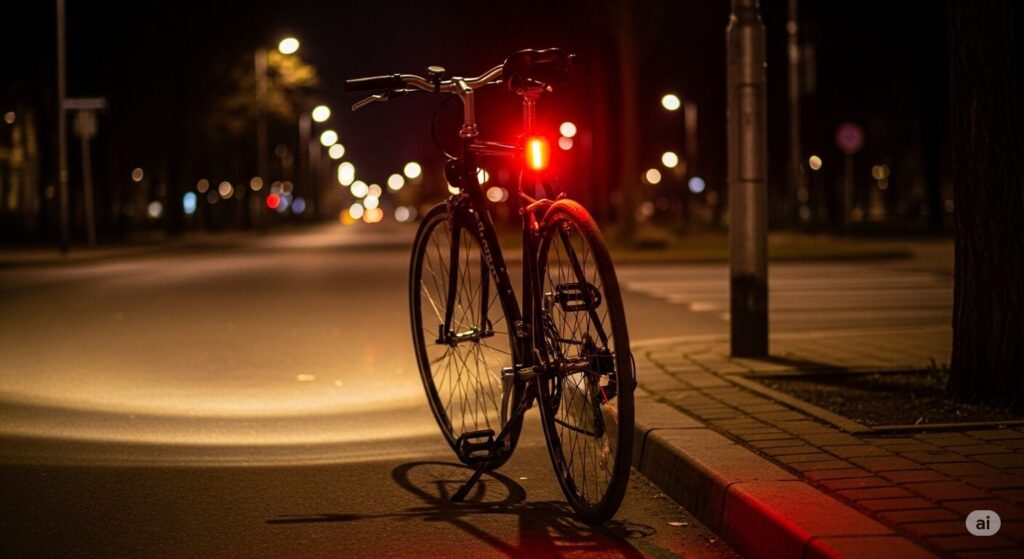 自転車のテールライトの点滅がうざい!迷惑?道交法違反?