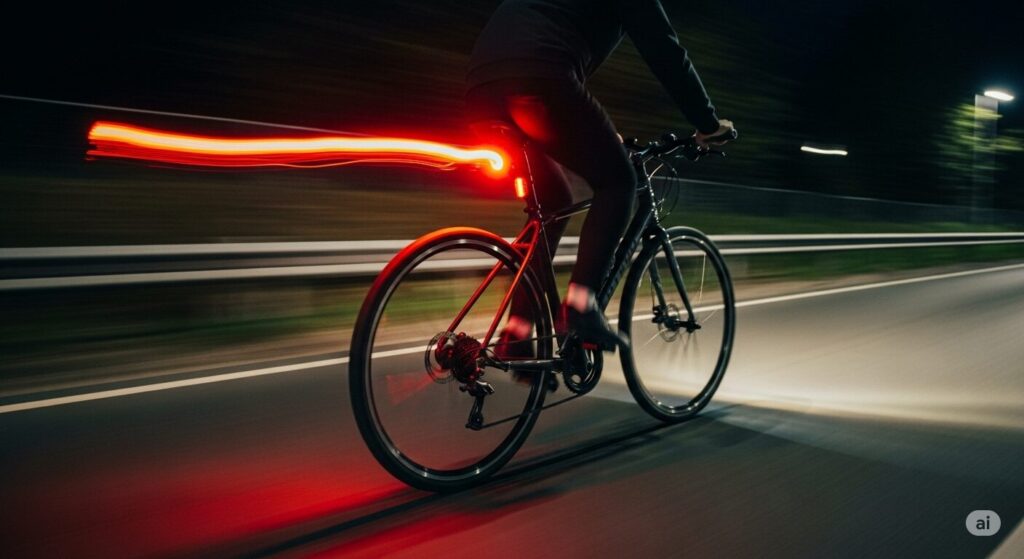 自転車のテールライトの点滅がうざい!迷惑?道交法違反?
