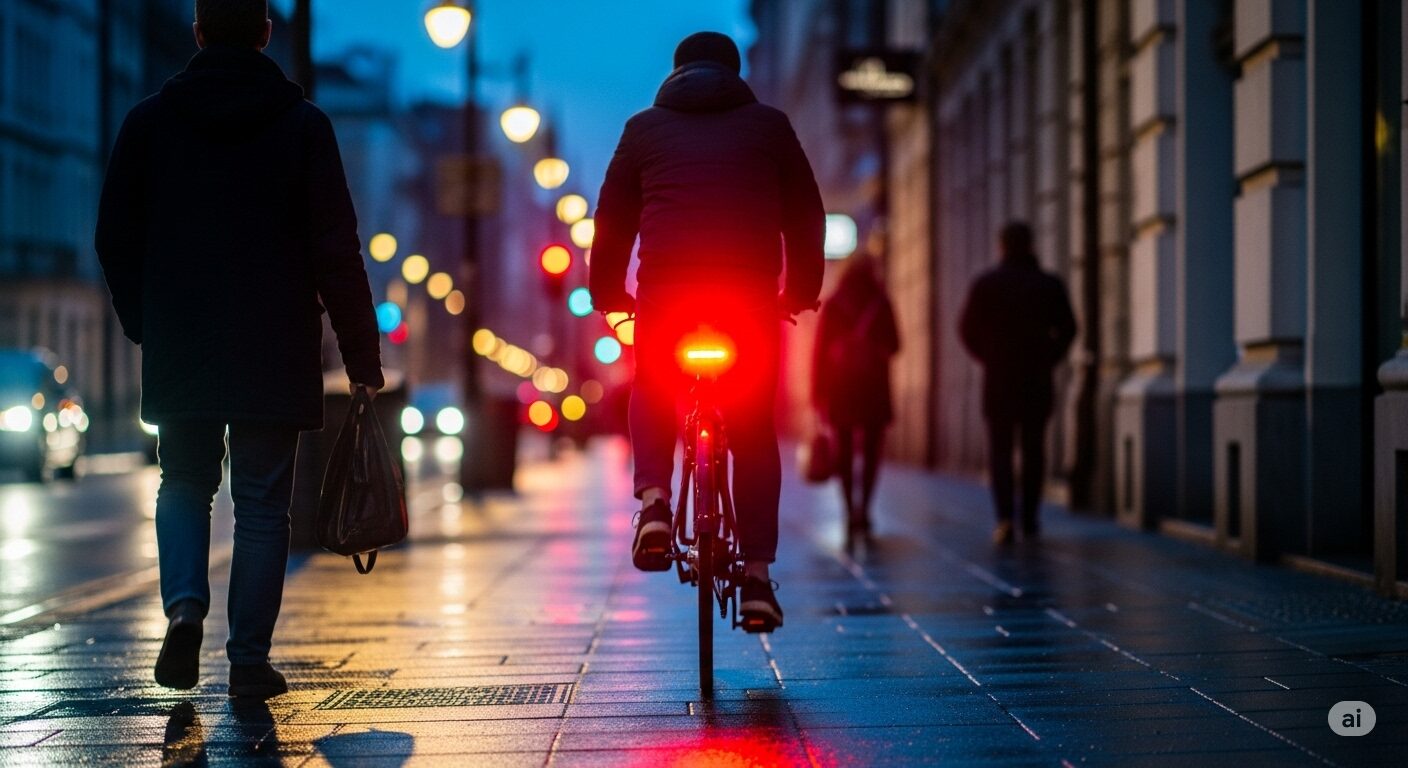 自転車のテールライトの点滅がうざい！迷惑？道交法違反？