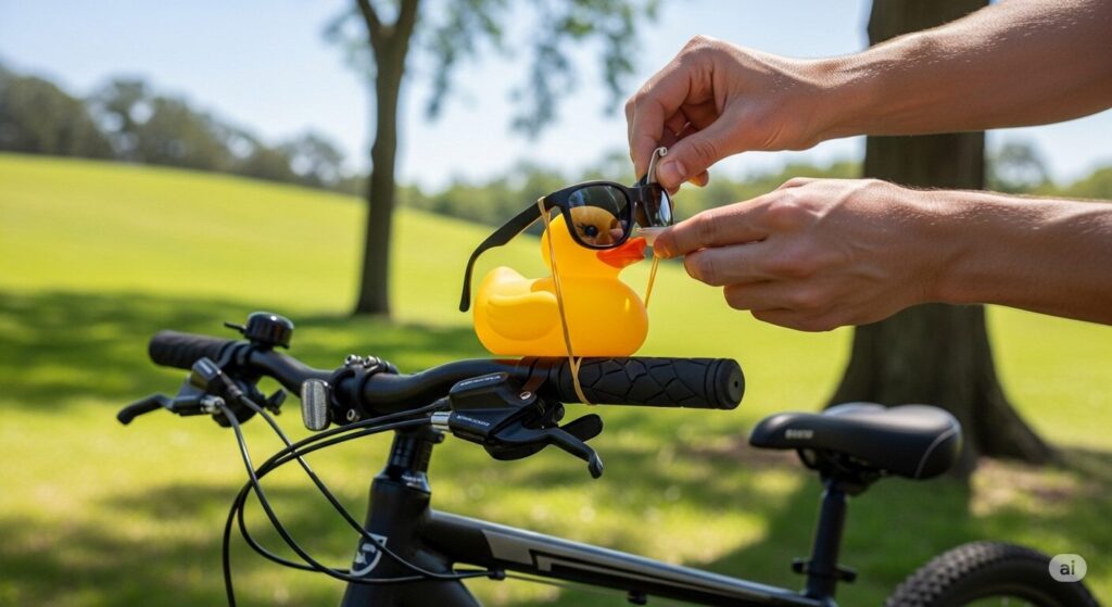 自転車のアヒルのサングラスの付け方!選び方から注意点まで