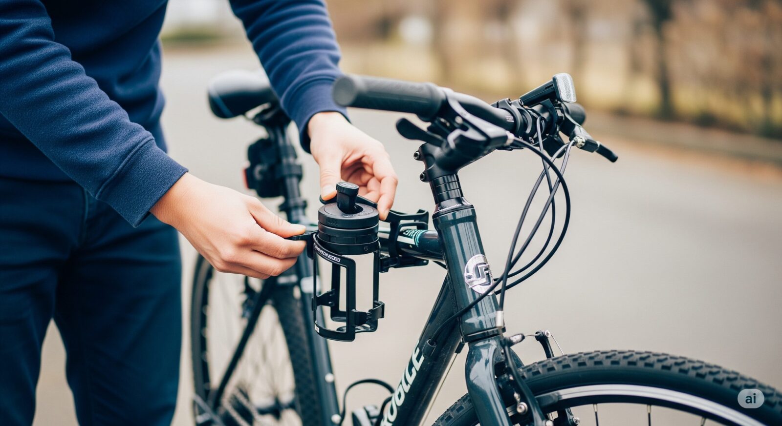 クロスバイクのドリンクホルダーの簡単な付け方！