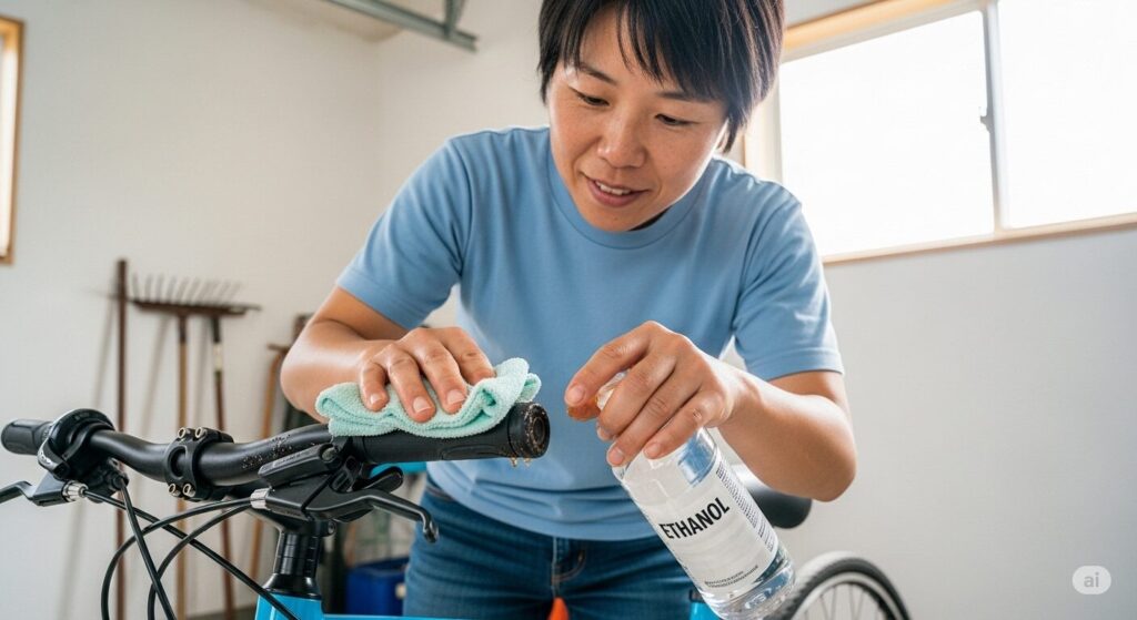 【結論】グリップのベタベタはアルコールで落とせる!
